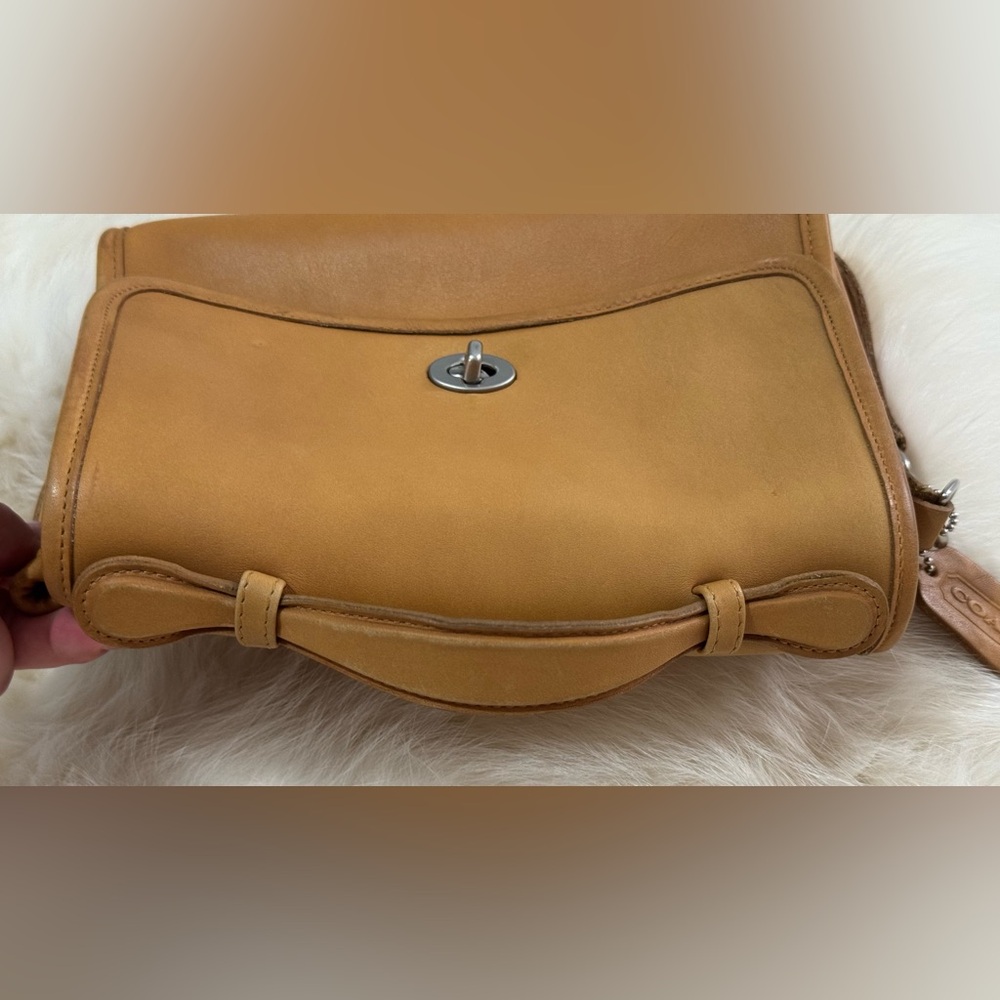 Vintage COACH Costa Rica Court Bag 9870 Camel Leather Shoulder Crossbody #209 - Picture 11 of 16